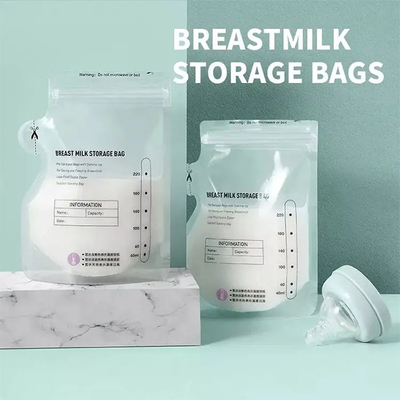 Coloque para arriba el almacenamiento Ziplock de la leche materna empaqueta bebé libre pre esterilizada y de BPA